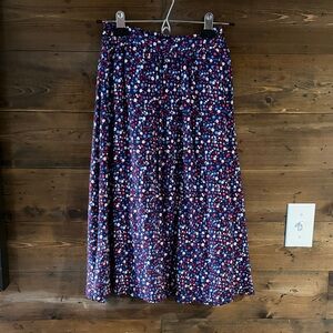 kidpik Floral Casual Skirt - Blue and Red